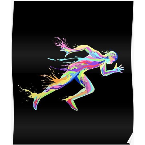 Sprinter Track And Field Sprint Runner Sport Premium Matte Vertical Poster-image