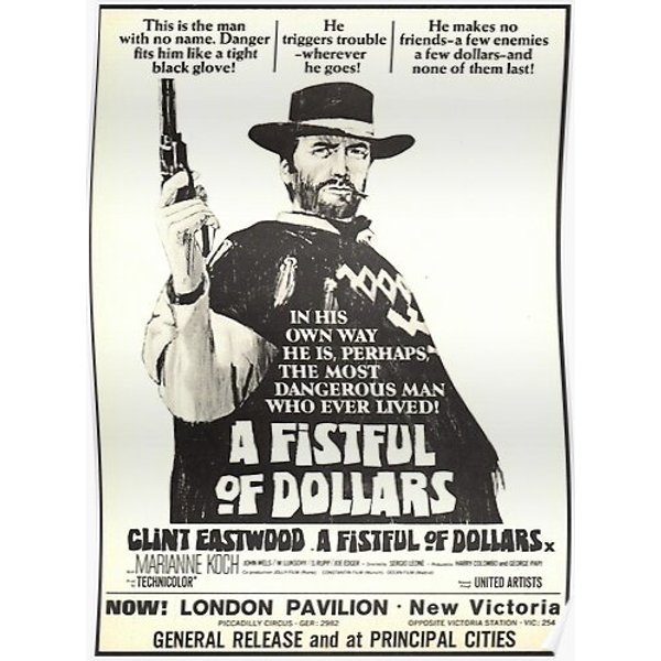 A Fistful Of Dollars Sergio Leone Premium Matte Vertical Poster-image