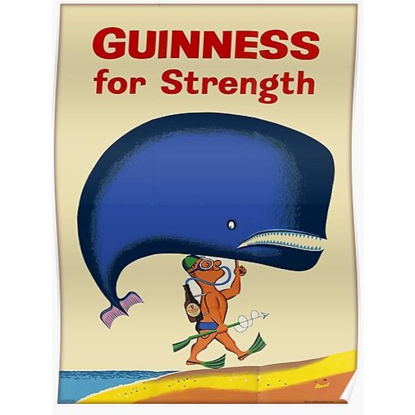 Raised The Whale While Drinking Guinness Premium Matte Vertical Poster-image