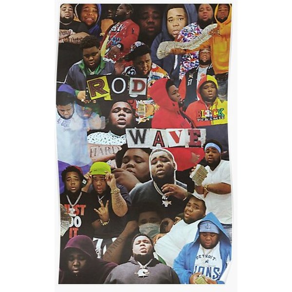 Rod Wave Collage Premium Matte Vertical Poster-image