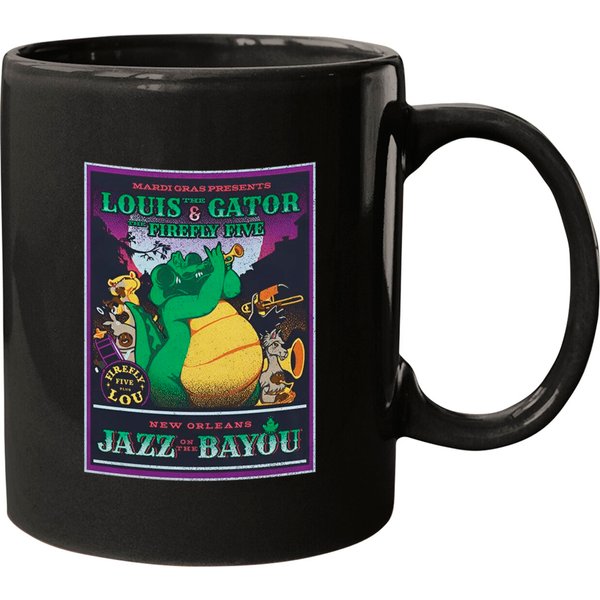Louis The Gator Firefly Five New Orleans Jazz Bayou Mugs / Princess And The Frog-image