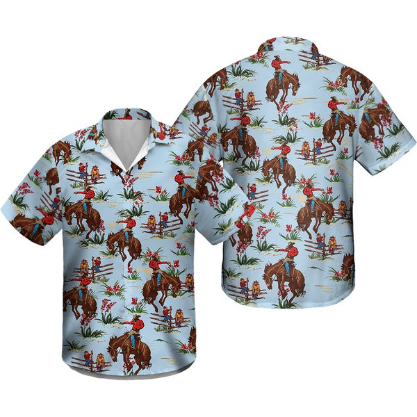 Awesome Western Cowboy Hawaii Shirt, Hawaii Honeymoon Shirt-image