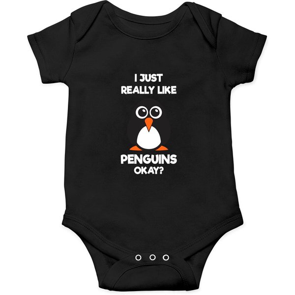 Funny Penguin Christmas Gift I Just Really Like Penguins Ok - I Just Really Like Penguins Ok Penguin - Onesies-image