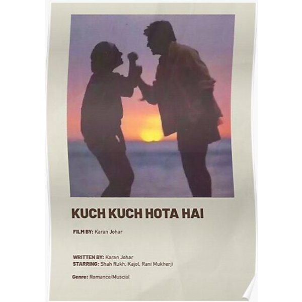 Kuch Kuch Hota Hai - Minimalist Movie Poster Premium Matte Vertical Poster-image