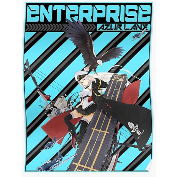 Azur Lane Enterprise Premium Matte Vertical Poster-image