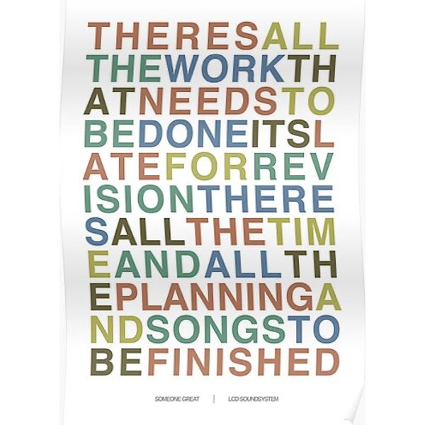 Someone Great - Lcd Soundsystem Premium Matte Vertical Poster-image