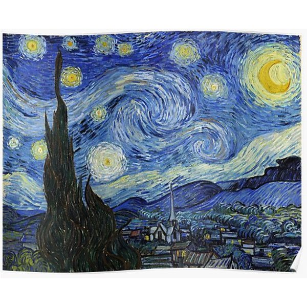 Vincent Van Gogh, Starry Night, 1889 Premium Matte Vertical Poster-image