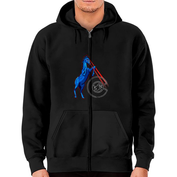 Blucifer - Denver Airport Creepy Horse Zip Hoodies-image