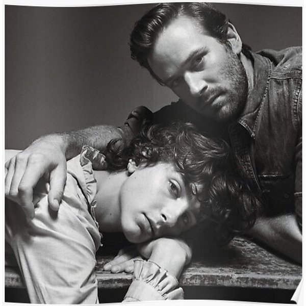 Armie Hammer And TimothéE Chalamet Premium Matte Vertical Poster-image