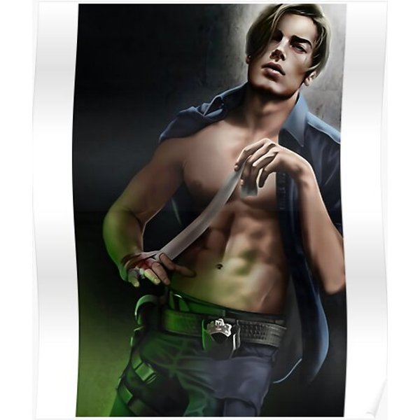 Funny Man Leon Survival Horror Video Game Kennedy Cute Gifts Premium Matte Vertical Poster-image