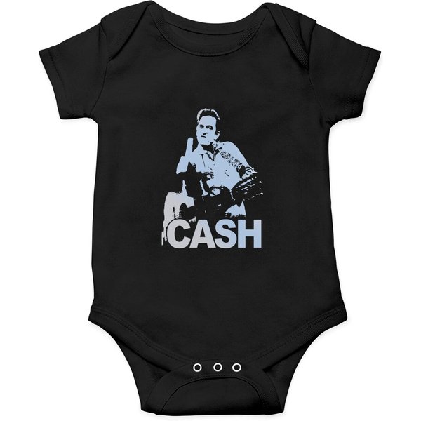 Johnny Cash Finger Rock Band Onesies-image