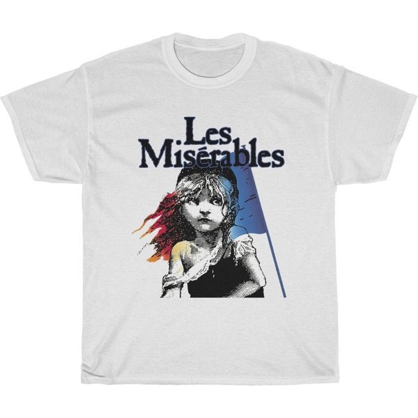 Les Miserables Broadway Musical Show Men's White T-Shirt-image