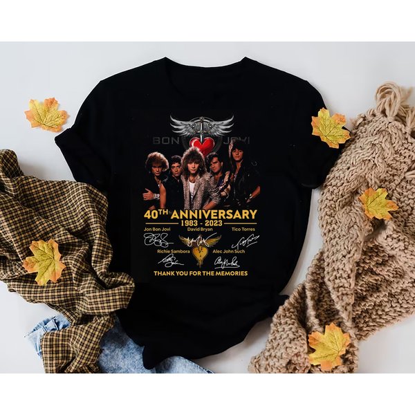 Signature Bon Jovi Band 40Th Anniversary T-Shirt-image