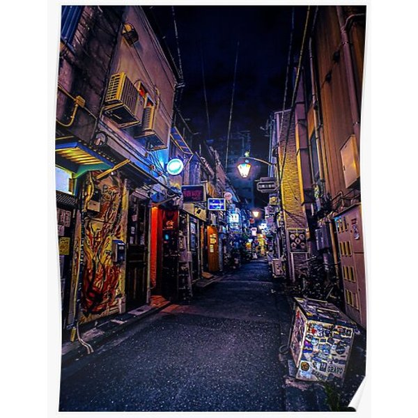 Japan Street Photography In Shinjuku, Tokyo Premium Matte Vertical Poster-image