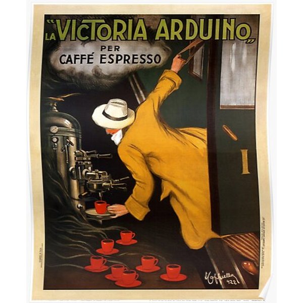 Vintage Poster - Italy - Coffee - Victoria Arduino, 1922 Premium Matte Vertical Poster-image