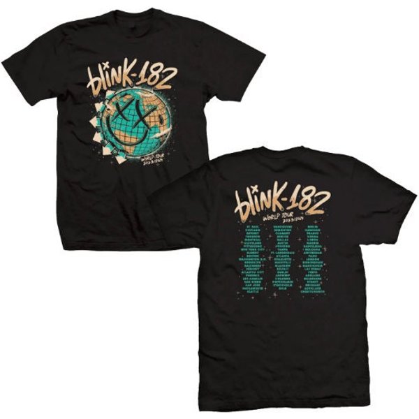 New-2 Sided 182 The World Tour 2023 2024 Shirt, B182 Tour Merch, B182 Rock And Roll Concert-image