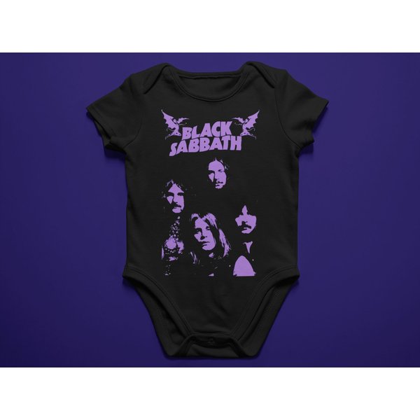 Sabbath Purple Art On Vintage Baby Onesie-image