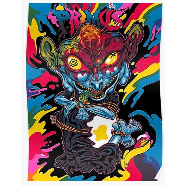 Primus Colorful Elephants Les Claypool Premium Matte Vertical Poster-image