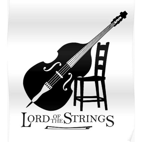 Double Bass Lord Of The Strings Premium Matte Vertical Poster-image