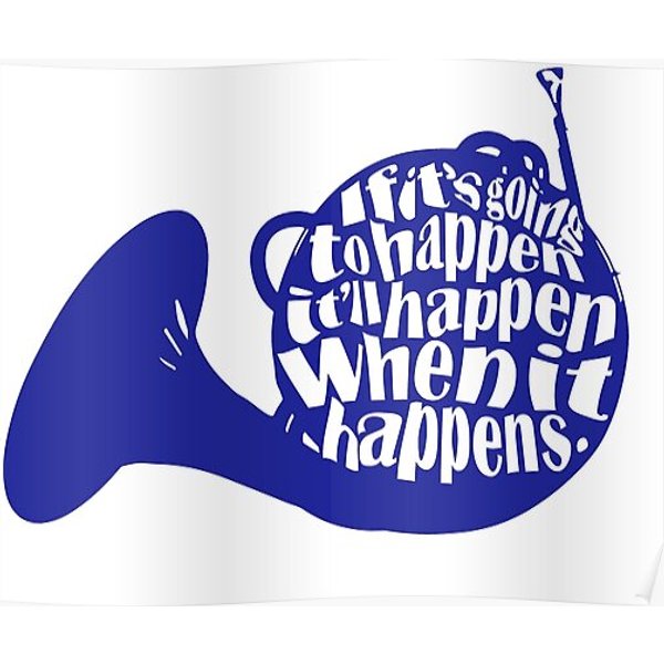 How I Met Your Mother Blue French Horn Premium Matte Vertical Poster-image