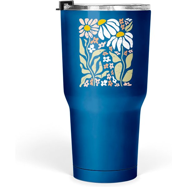 Comfort Colors Flowers Tumblers 30 Oz, Boho Wildflowers Floral Nature Tumblers 30 Oz-image