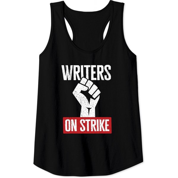 Tank Tops For Writers, Writer Tank Tops, Human Writers Matter Tank Tops, Wga Tank Tops, Writers Guild Of America On Strike Tank Tops-image
