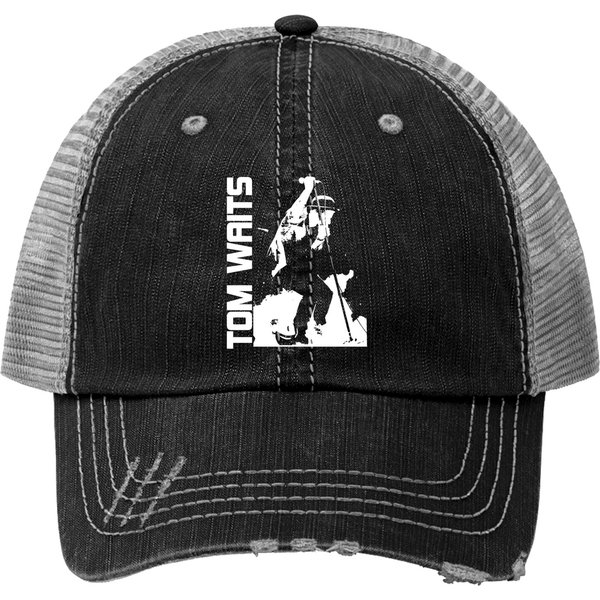 Tom Waits Print Trucker Hat-image