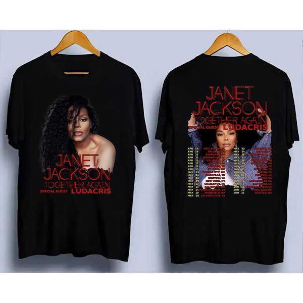 Janet Jackson Together Again Tour 2023 2 Side Shirt, Together Again Tour 2023 Tshirt-image