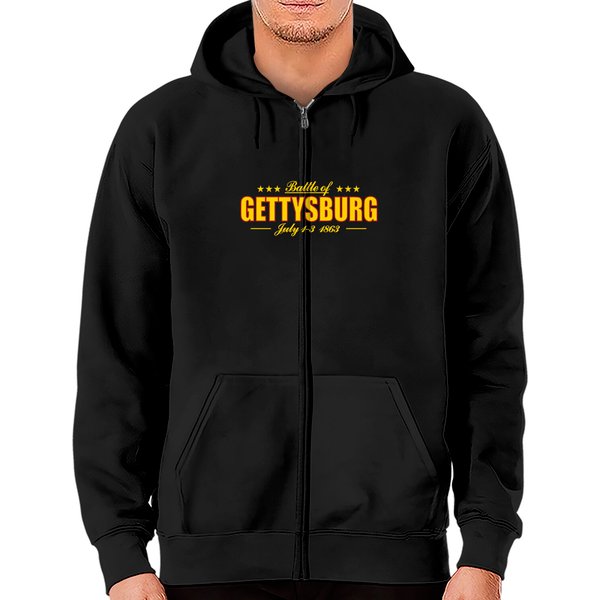 Battle Of Gettysburg Zip Hoodies