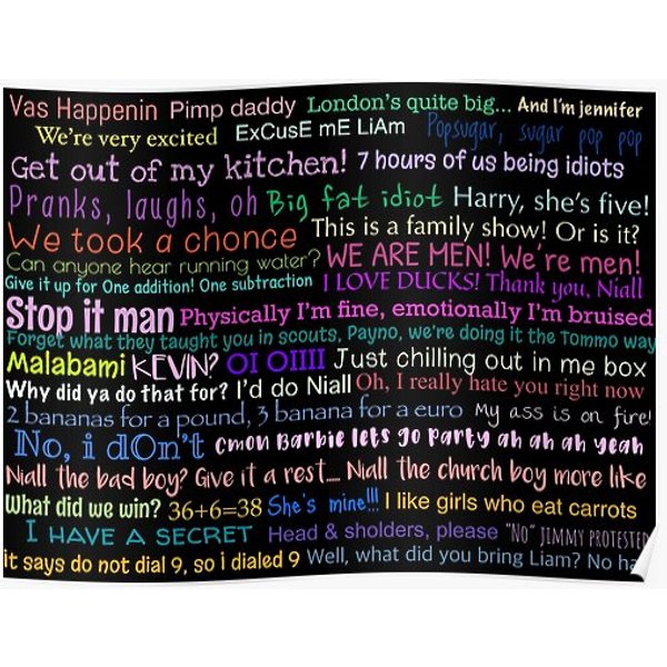 One Direction Quotes Premium Matte Vertical Poster-image