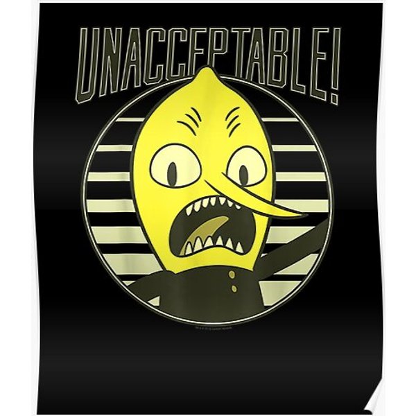 Cn Adventure Time Lemongrab Unacceptable Premium Matte Vertical Poster-image