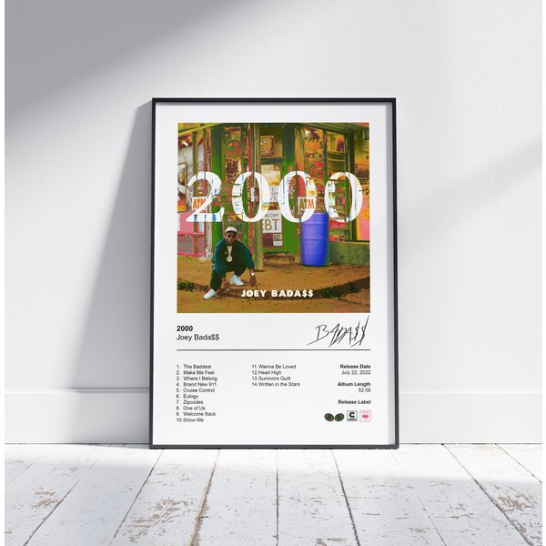 Joey Badass Poster - 2000 Album Cover Poster- Joey Badass Poster- Wall Art-image