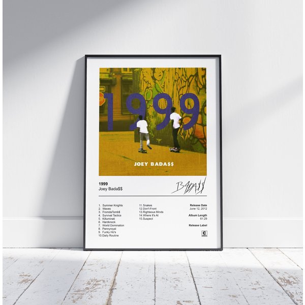 Joey Badass Poster, 1999 Album Cover Poster - Joey Badass Poster - Wall Art-image