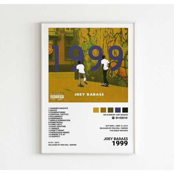 Joey Badass Posters 1999 Poster, Album Cover Poster, Poster Print Wall Art-image