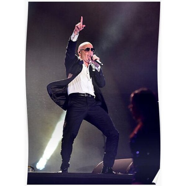 Illustration Pitbull Rapper Premium Matte Vertical Poster-image