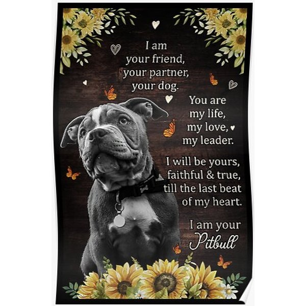 I Am Your Pitbull Poster, Pitbull Puppy Premium Matte Vertical Posters-image