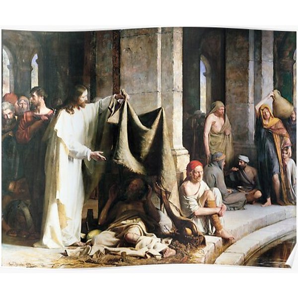 Christ Healing The Sick At The Pool Of Bethesda Premium Matte Poster-image