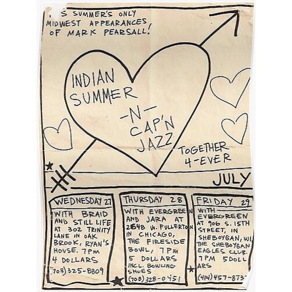 Indian Summer N Cap'n Jazz Tour Poster Premium Matte Vertical Poster-image