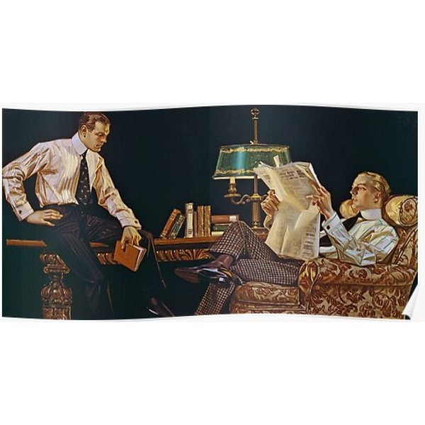 12,000Pixel-500Dpi - Joseph Christian Leyendecker - Newspaper - Digital Remastered Edition Premium Matte Vertical Poster-image
