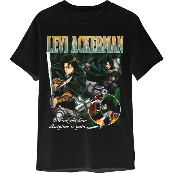 Levi Ackerman Anime Vintage T Shirt-image