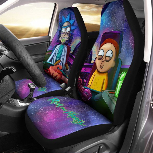 Rick And Rickandmorty Funny Cartoon Premium Car Seat Covers-image