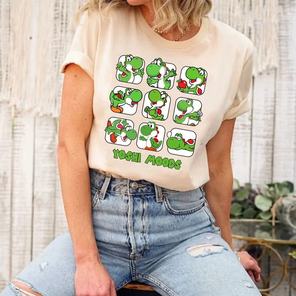 Cute Yoshi Moods Shirt Nintendo Super Mario T-Shirt Yoshi-image