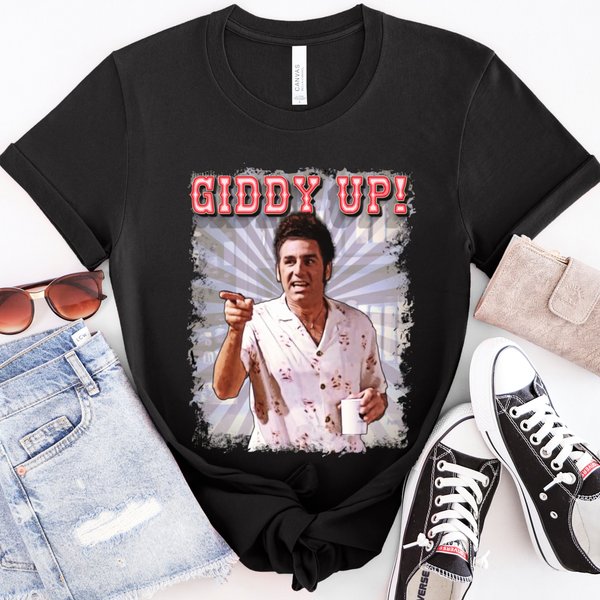 Giddy Up Cosmo Kramer T-Shirt, Seinfeld Kramer Shirt-image