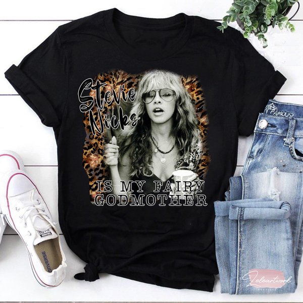 Stevie Nicks Is My Fairy Godmother T-Shirt, Stevie Nicks Shirt-image