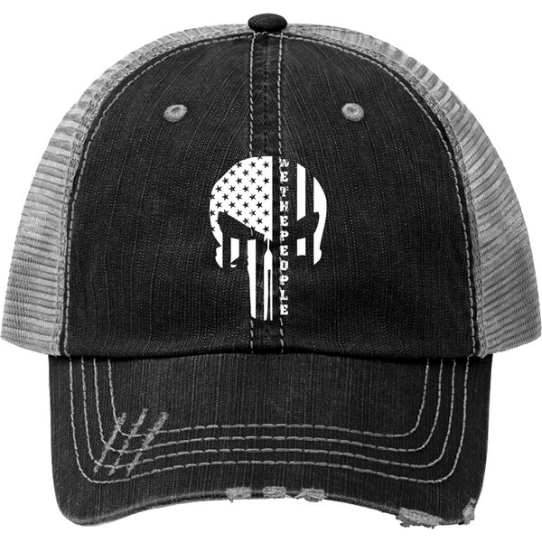Punisher We The People Print Trucker Hats, Punisher-image