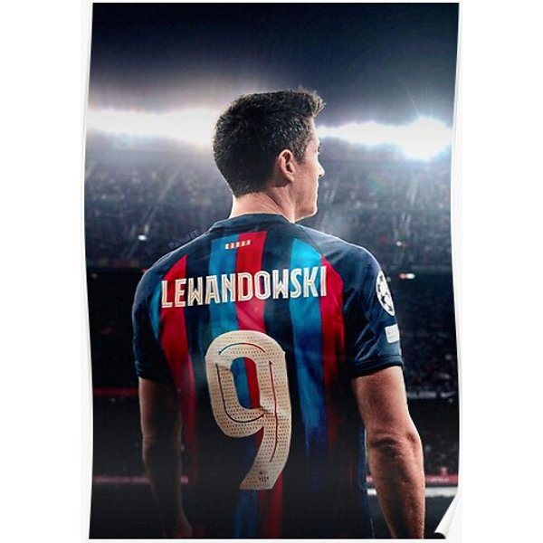 Robert Lewandowski Fc Barcelona Premium Matte Vertical Poster-image