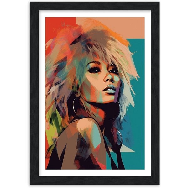Framed Pop Art Fashionista Tina Turner Art Print Poster-image