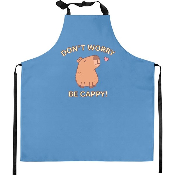 Cute Capybara Dont Worry Be Cappy - Capybara - Kitchen Aprons-image