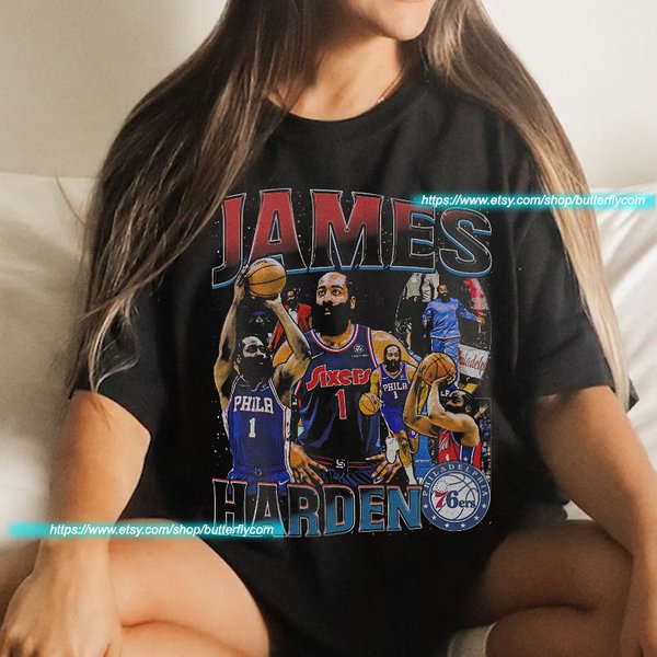 James Harden Shirt Vintage 90S James Harden Tshirt-image