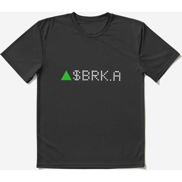 Berkshire Hathaway Inc. Class A Stock Ticker Green - White Font | Active T-Shirt-image